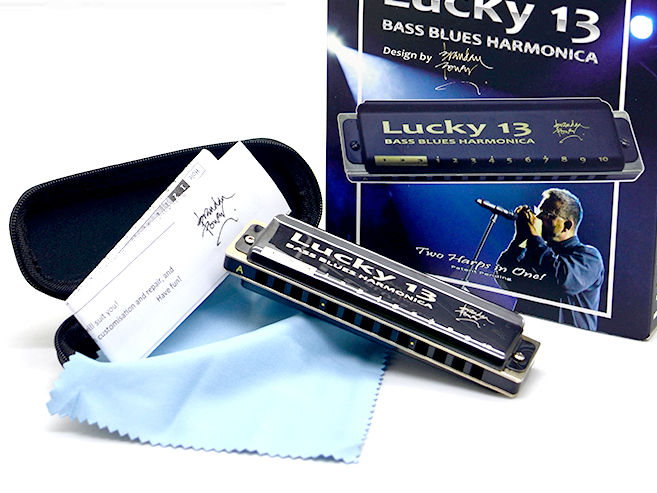 Lucky 13 bass blues harmonica